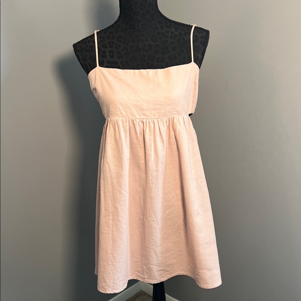 Love Tree Blush Pink adjustable Spaghetti Strap Mini Dress Sz Large